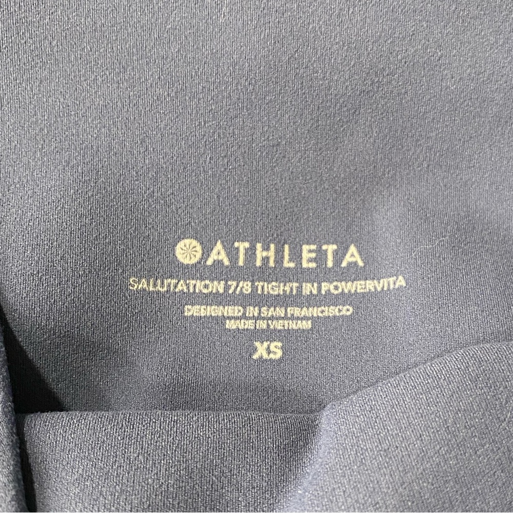 ATHLETA Salutation 7/8 Tight in Powervita, Size XS, Blue - Picture 7 of 7